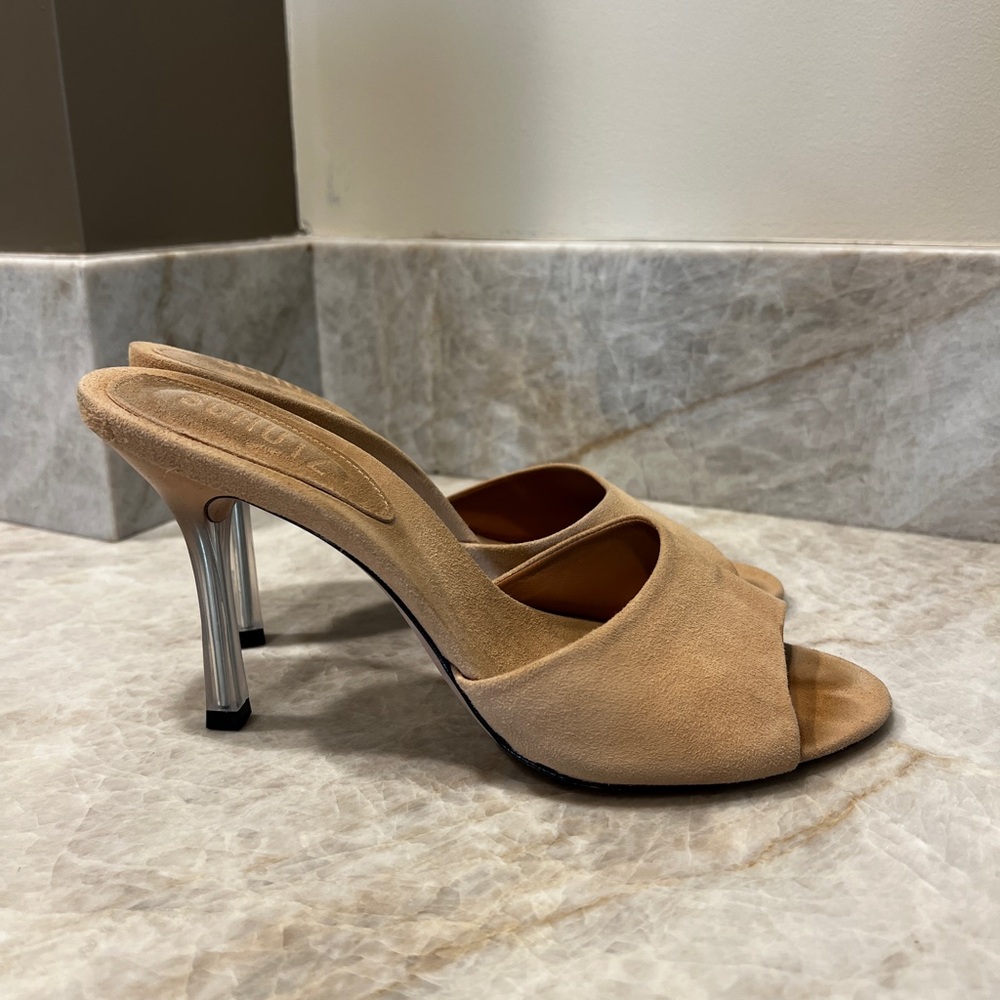 SCHUTZ Tan High Heel Mules
